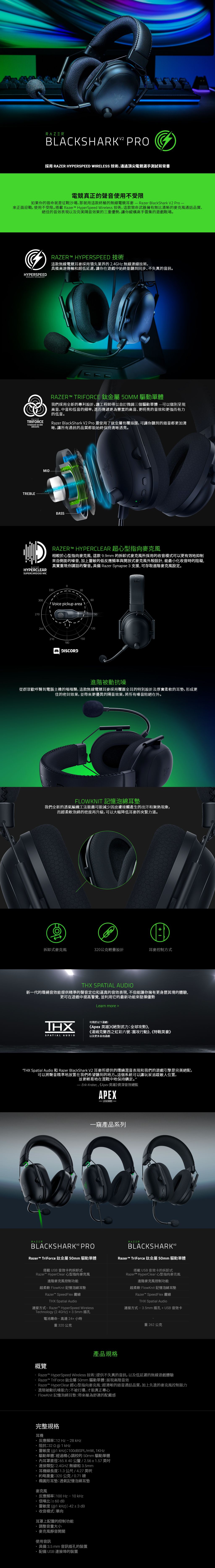 Razer 黑鯊V2 Pro 耳麥- PChome 24h購物